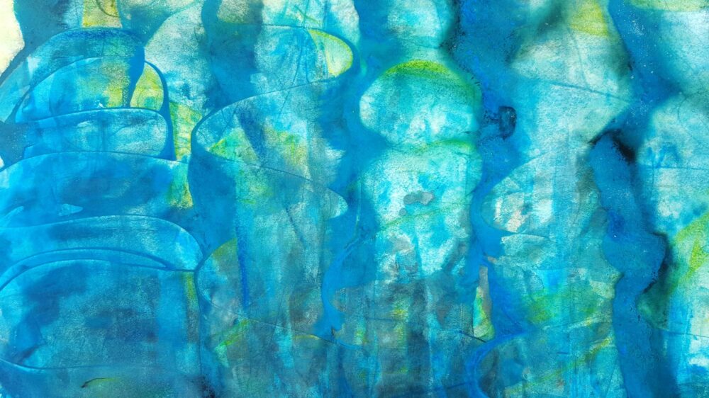 Les Eaux de La Vis ~ Aquarelle & Pastels ~ 80 x 120 / 250g (non encadré) – Image 3