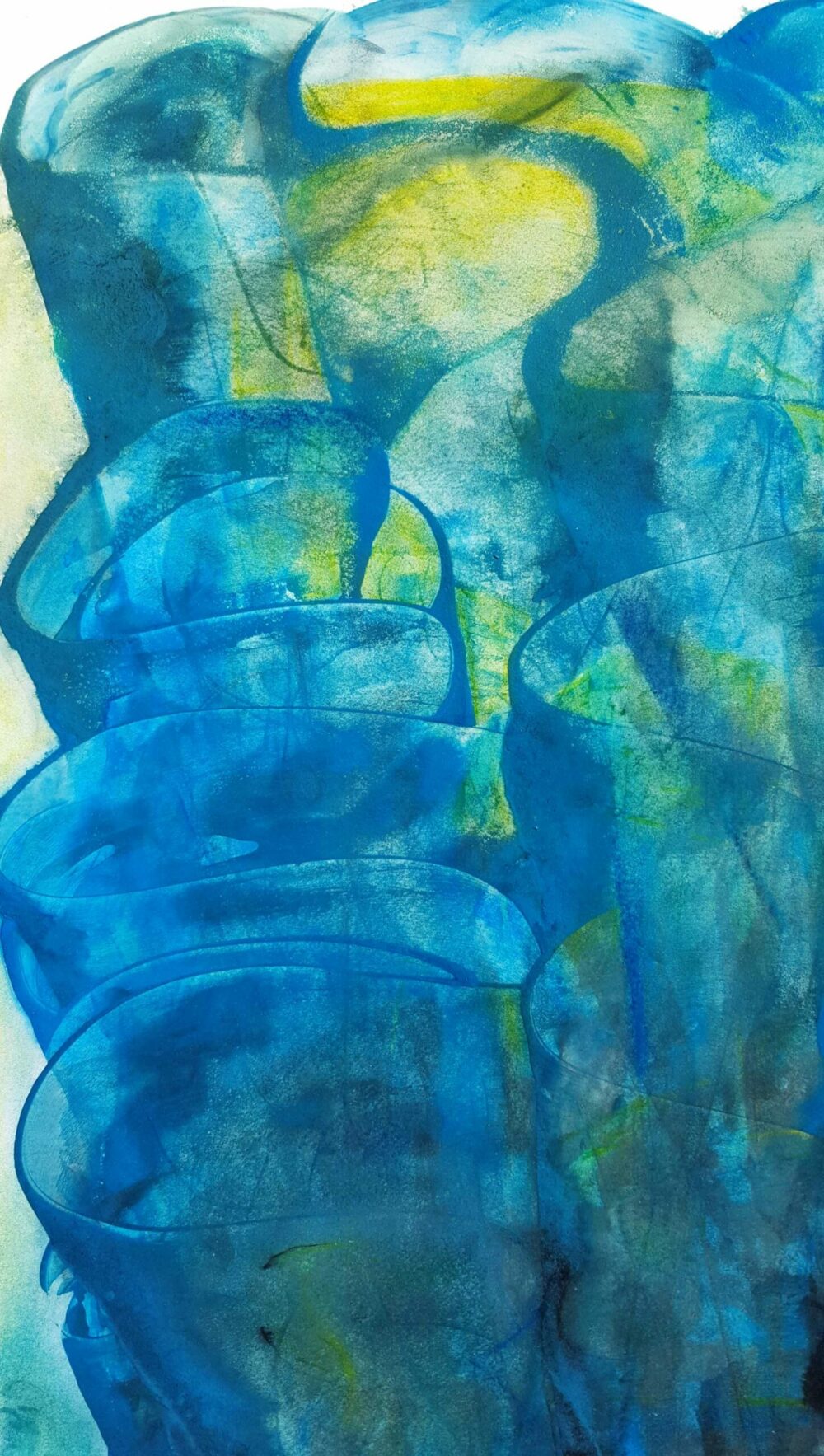 Les Eaux de La Vis ~ Aquarelle & Pastels ~ 80 x 120 / 250g (non encadré) – Image 6