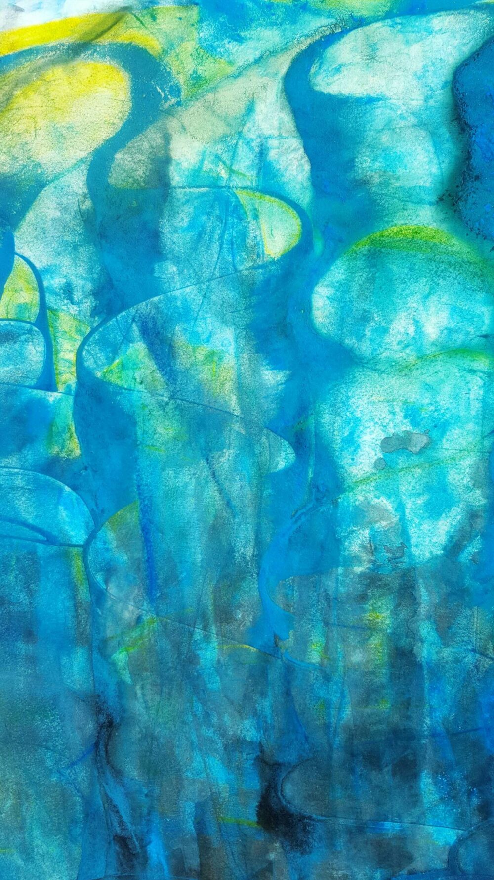 Les Eaux de La Vis ~ Aquarelle & Pastels ~ 80 x 120 / 250g (non encadré) – Image 7
