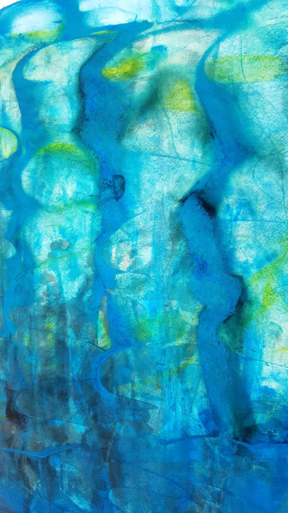 Les Eaux de La Vis ~ Aquarelle & Pastels ~ 80 x 120 / 250g (non encadré) – Image 8