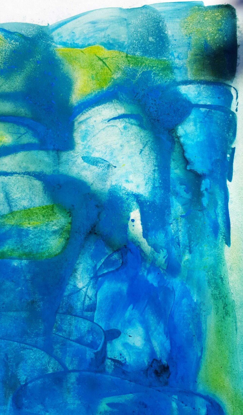 Les Eaux de La Vis ~ Aquarelle & Pastels ~ 80 x 120 / 250g (non encadré) – Image 12