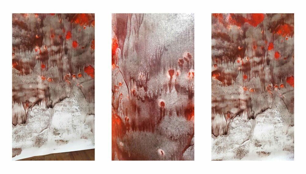 Lueurs d’espoir (Les Yeux) ~ Aquarelle, Acrylique & Fusain ~ 80 x 120 / 250g (non encadré)