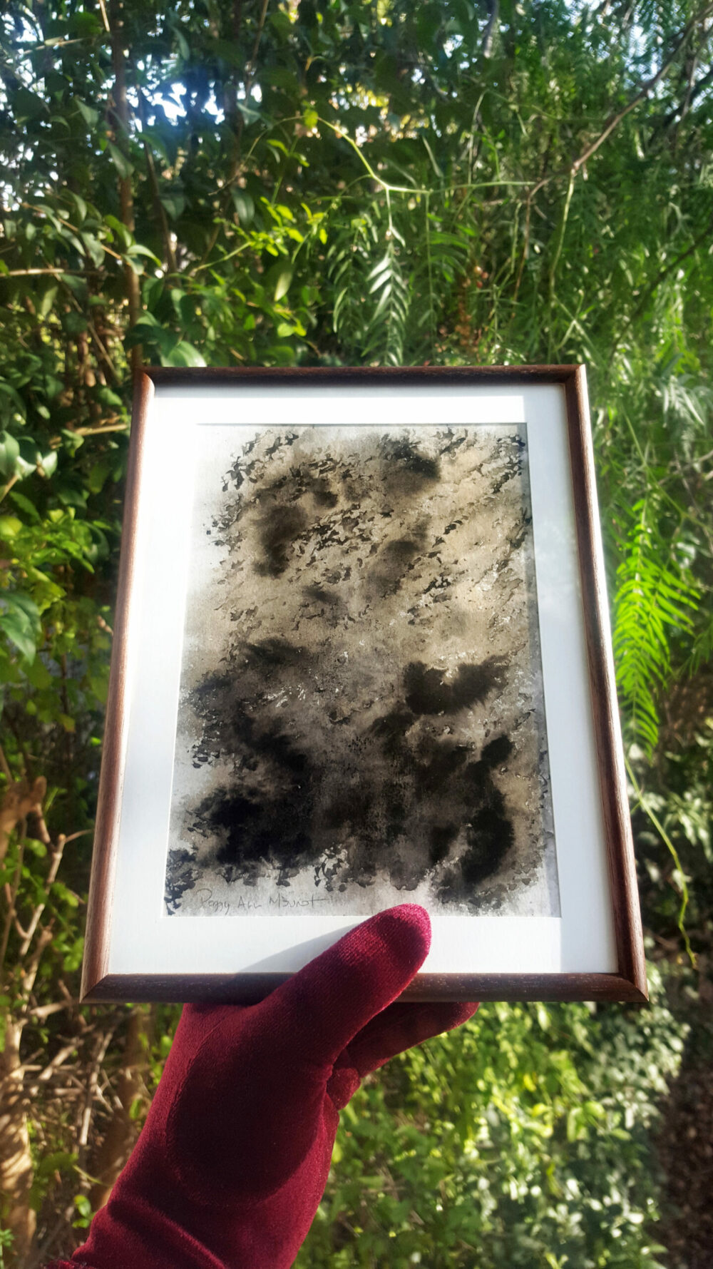 The Hike (Le Sentier du Dragon) ~ Encre de Chine & Café ~ 18x24 Encadré Bois – Image 10