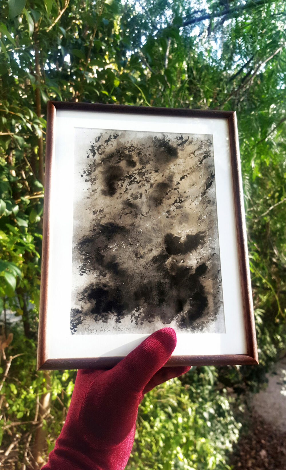 The Hike (Le Sentier du Dragon) ~ Encre de Chine & Café ~ 18x24 Encadré Bois – Image 9