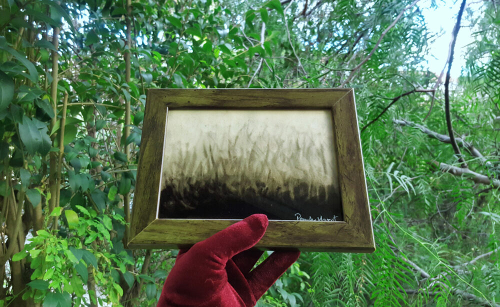Meadow Ghosts ~ Aquarelle & Encre de Chine ~ 13x18 Encadré bois vert – Image 6