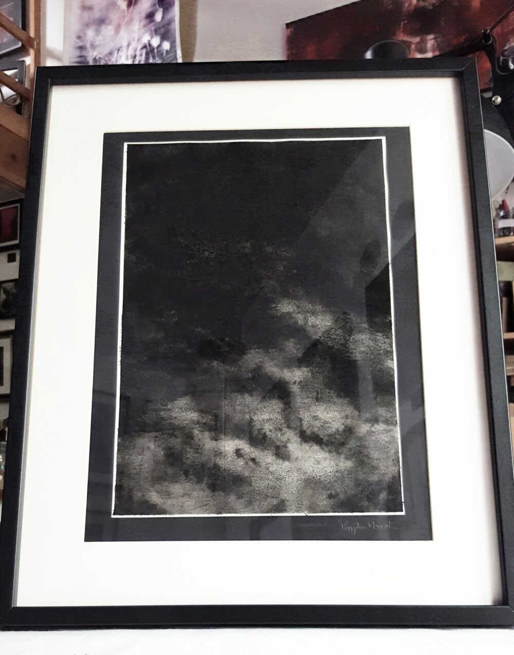 Night ~ Lavis ~ Encre de Chine ~ 40x50 Encadré – Image 3