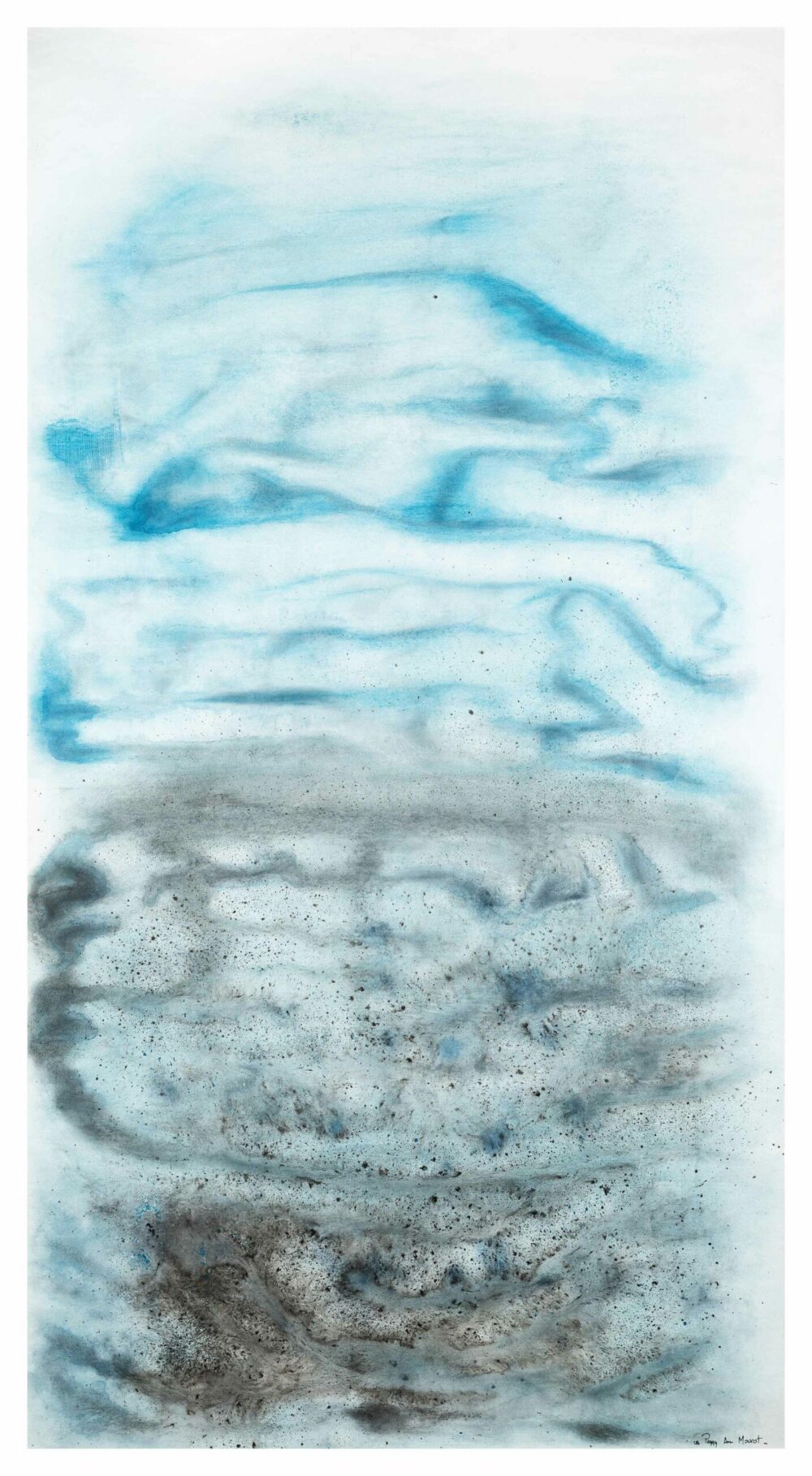 Symi ~ Aquarelle, Pastels & Fusain ~ Format 80 × 150 cm [ Habillage d’exposition / Panneau mural sur papier ] – Image 22